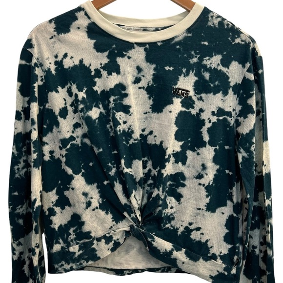 Vans Tops - Vans Tie Die Crop Knot Long Sleeve Sweatshirt Size Small Skatergirl Y2K
